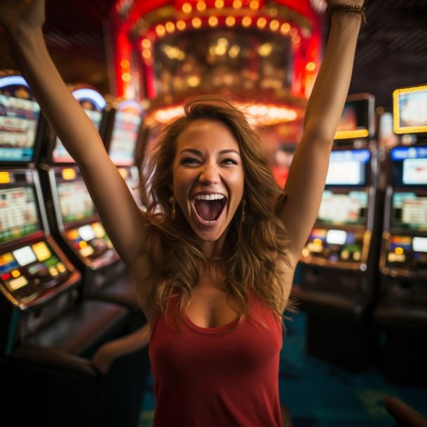 Suasana permainan live casino dengan dealer di layar